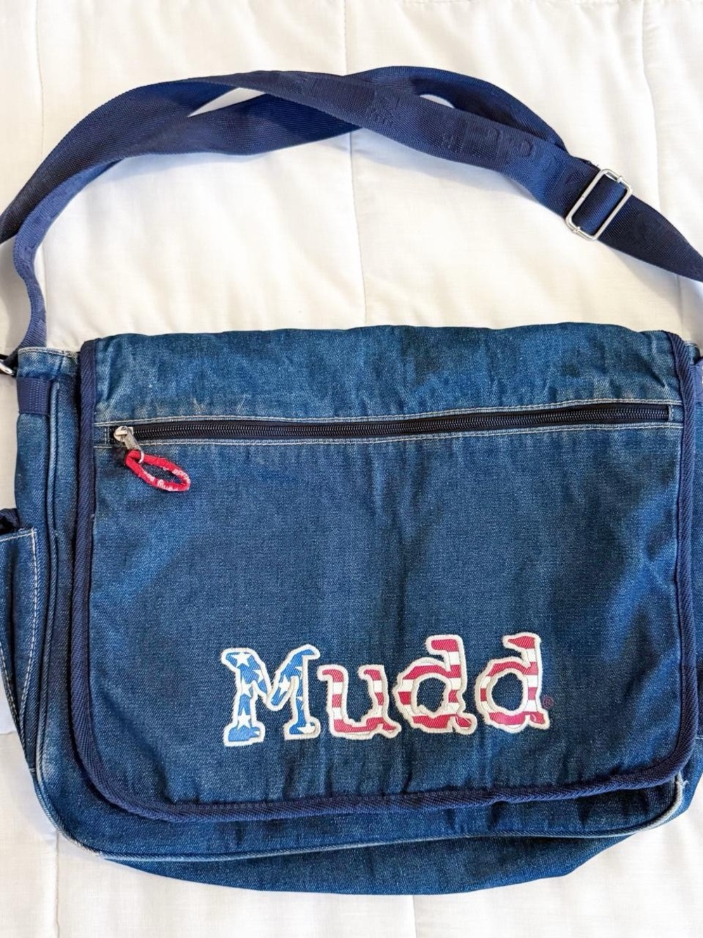 Vintage Mudd Y2K denim messenger bag